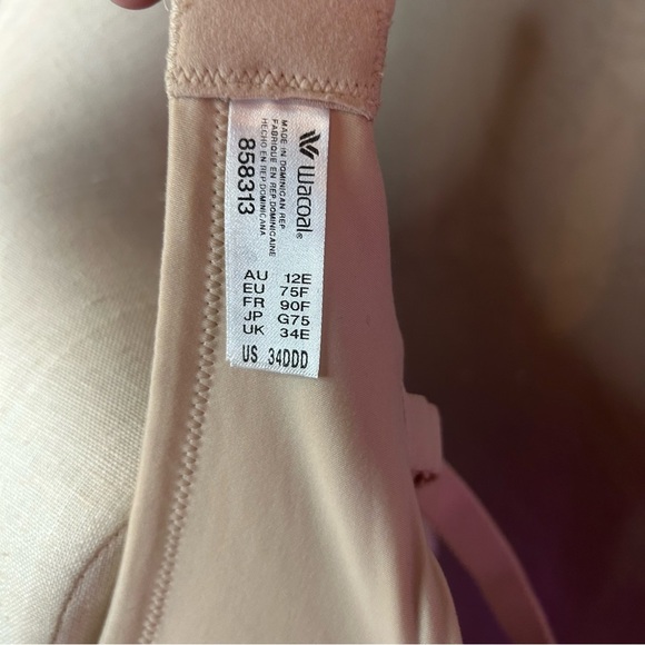 Elegant Cream Underwire Bra Wacoal 34DDD 858313 underwire push up - Picture 6 of 6